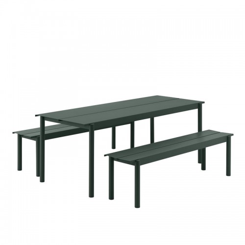 MUUTO 무토 Linear Steel bench 170 cm 다크그린 MU30943-30953