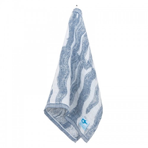 Lapuan Kankurit Aallonmurtaja hand towel 화이트 - 블루 LT53857