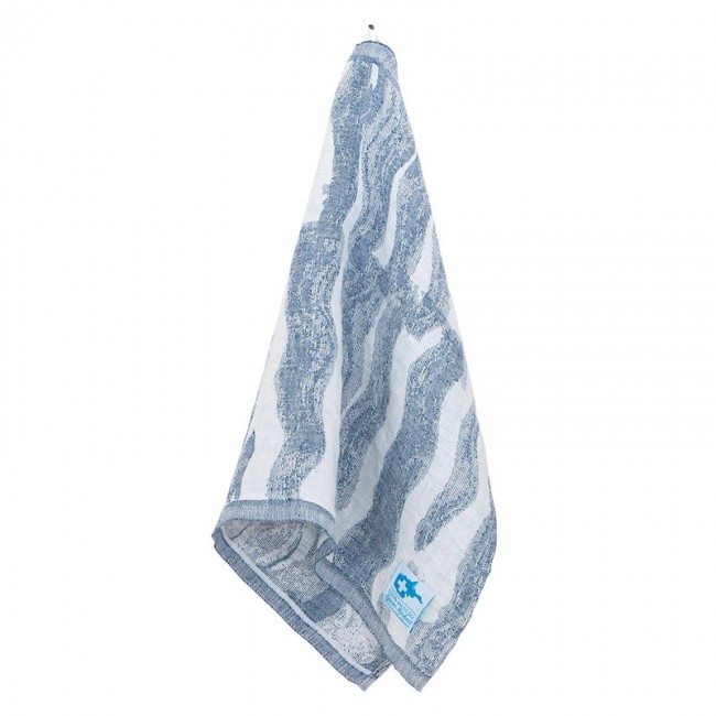 Lapuan Kankurit Aallonmurtaja hand towel 화이트 - 블루 LT53857