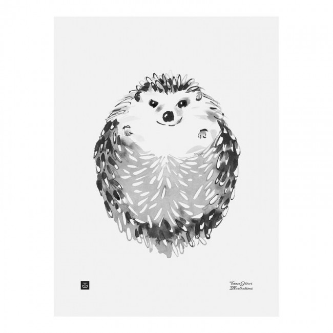 TEEMU JARVI ILLUSTRATIONS TE에뮤 Hedgehog poster 30 x 40 cm TJ6430065513223