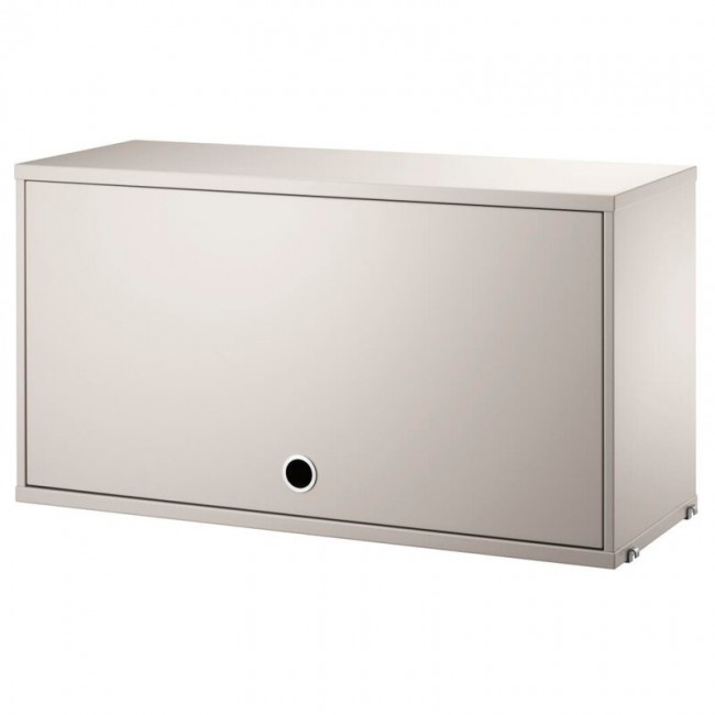 STRING FURNITURE 스트링 cabinet with flip door 78 x 30 cm beige AK-CF7830-14-1