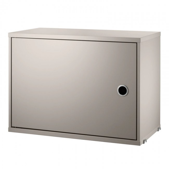 STRING FURNITURE 스트링 cabinet with swing door 58 x 30 cm beige AK211651