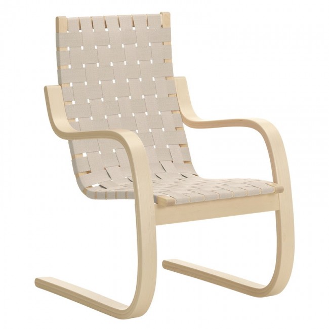 ARTEK 알토 암체어 팔걸이 의자 406 birch - 네츄럴/화이트 webbing Artek Aalto armchair 406  birch - natural/white webbing 03897