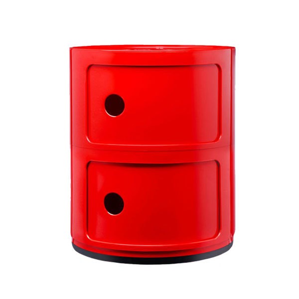 KARTELL 콤포니빌리 스토리지 유닛 2 modules red Kartell Componibili storage unit  2 modules  red 01143