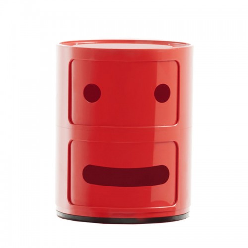 KARTELL 콤포니빌리 Smile 스토리지 유닛 2 2 modules red Kartell Componibili Smile storage unit 2  2 modules  red 01141