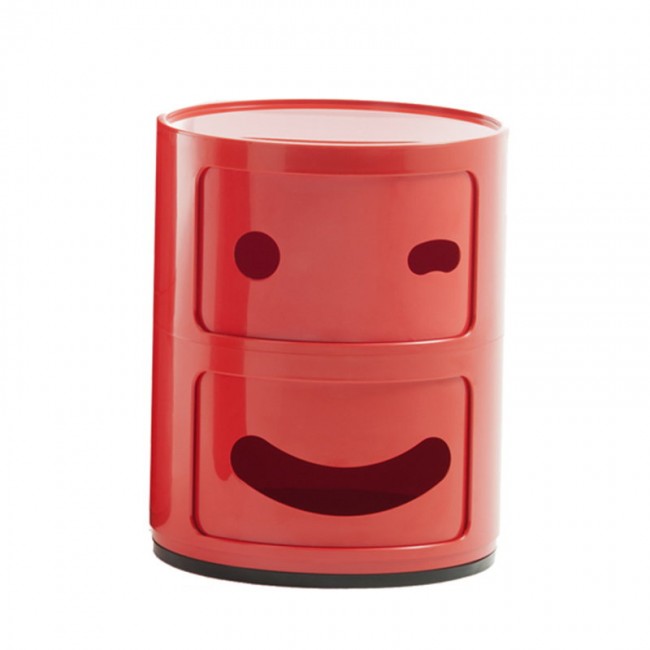 KARTELL 콤포니빌리 Smile 스토리지 유닛 3 2 modules red Kartell Componibili Smile storage unit 3  2 modules  red 01107