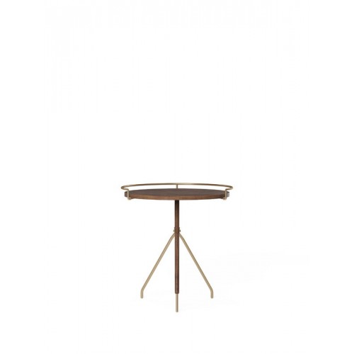 MENU Umanoff 사이드 테이블 45 cm 월넛 - 브러시 브라스 MENU Umanoff side table  45 cm  walnut - brushed brass 00690