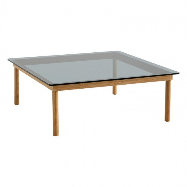 HAY 헤이 Kofi 테이블 100 x cm 래커 oak - grey 글라스 HA941757