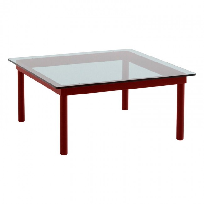HAY 헤이 Kofi 테이블 80 x cm barn red 래커 oak - grey 글라스 HA941751