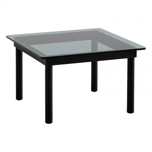 HAY 헤이 Kofi 테이블 60 x cm 블랙 래커 oak - grey 글라스 HA941717
