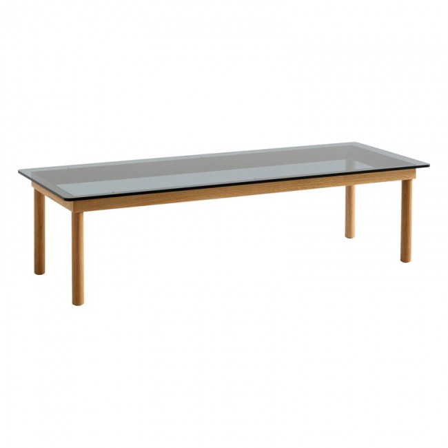 HAY 헤이 Kofi 테이블 140 x 50 cm 래커 oak - grey 글라스 HA941787
