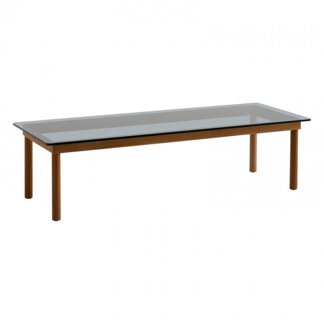 HAY 헤이 Kofi 테이블 140 x 50 cm 래커 walnut - grey 글라스 HA941793