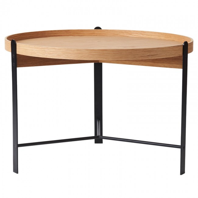 WARM NORDIC 웜 노르딕 Compose coffee 테이블 70 cm 화이트 oiled oak - 블랙 WA2805004