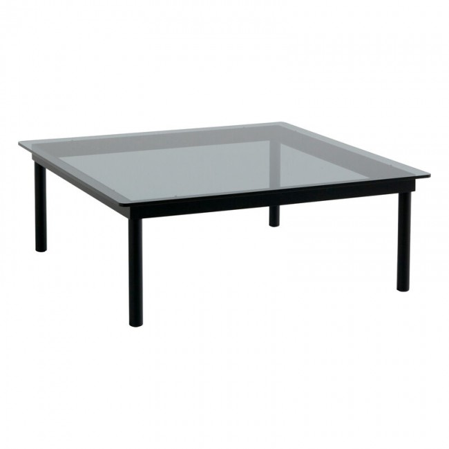 HAY 헤이 Kofi 테이블 100 x cm 블랙 래커 oak - grey 글라스 HA941769