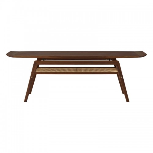WARM NORDIC 웜 노르딕 Surfboard coffee 테이블 with shelf walnut - 프렌치 cane WA2807023