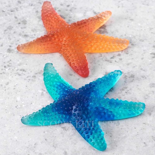 DAUM 크리스탈 Starfish Mer de Corail Amber Red Daum Crystal Starfish Mer de Corail Amber Red 02576
