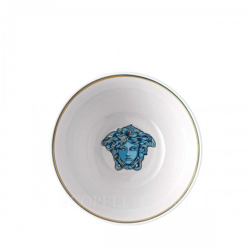 베르사체 Soup 볼 메두사 Amplified 블루 Coin Versace Soup Bowl Medusa Amplified Blue Coin 02505
