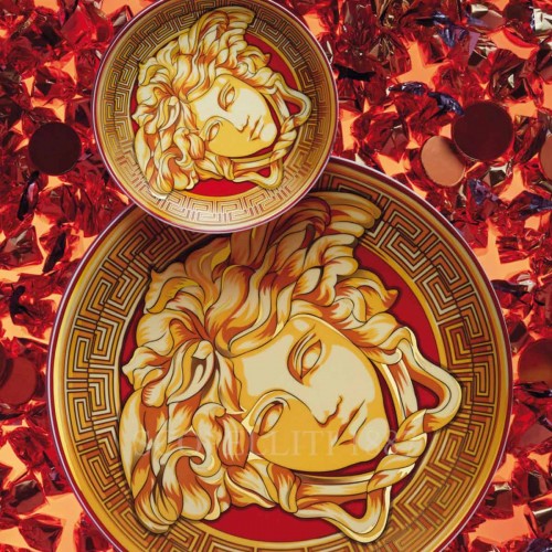 베르사체 브레드 접시 메두사 Amplified 골든 Coin Versace Bread Plate Medusa Amplified Golden Coin 02417