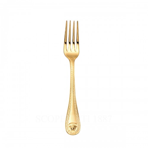 베르사체 Dinner Fork 메두사 커트러리 골드 접시 Versace Dinner Fork Medusa Cutlery Gold Plated 02194