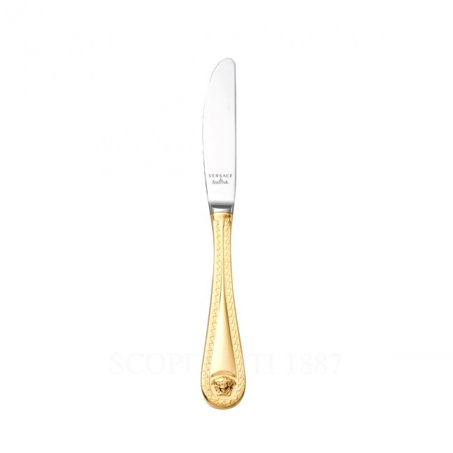 베르사체 디저트 칼 메두사 커트러리 골드 접시 Versace Dessert Knife Medusa Cutlery Gold Plated 02190