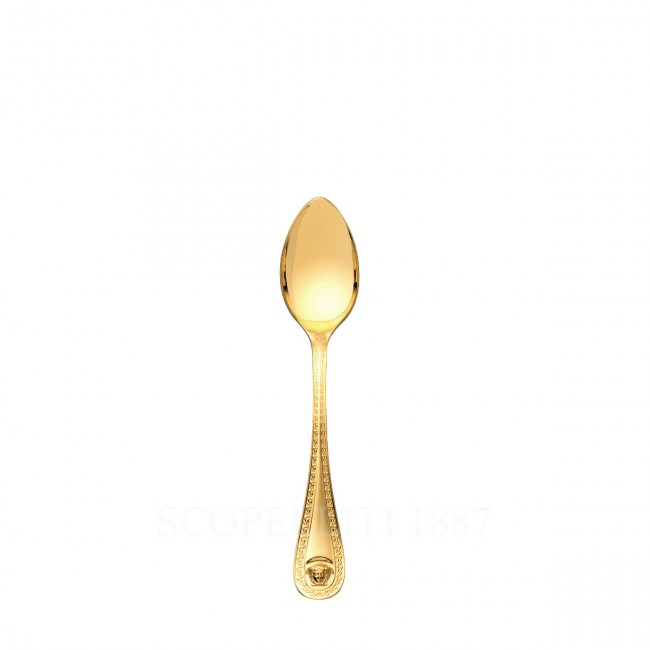 베르사체 Coffee and Tea Spoon 메두사 커트러리 골드 접시 Versace Coffee and Tea Spoon Medusa Cutlery Gold Plated 02189