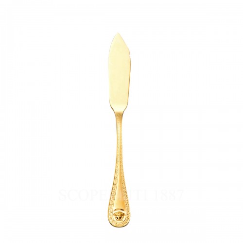 베르사체 Fish 칼 메두사 커트러리 골드 접시 Versace Fish Knife Medusa Cutlery Gold Plated 02181