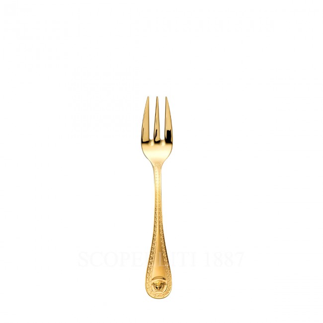 베르사체 케이크 Fork 메두사 커트러리 골드 접시 Versace Cake Fork Medusa Cutlery Gold Plated 02179