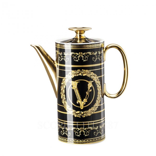 베르사체 Coffee Pot Virtus Gala 블랙 Versace Coffee Pot Virtus Gala Black 02106