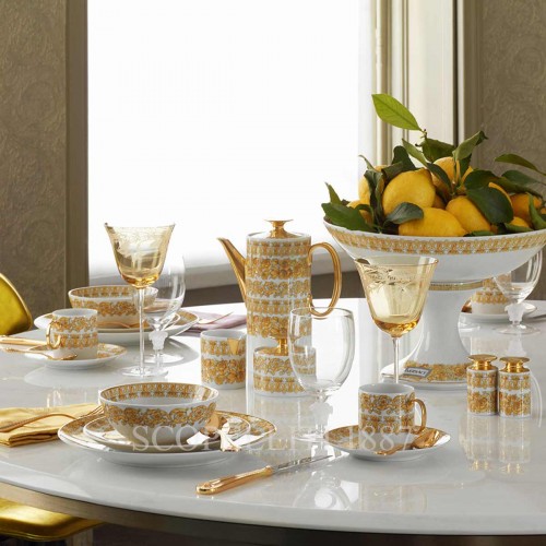베르사체 Gift Set of 6 Tea Cups and 소서 메두사 Rhapsody Versace Gift Set of 6 Tea Cups and Saucers Medusa Rhapsody 02070