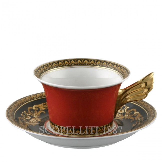 베르사체 티 컵앤소서 메두사 Red Versace Tea Cup and Saucer Medusa Red 02063