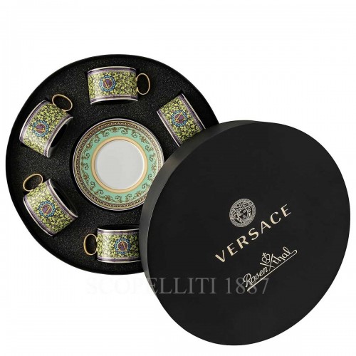 베르사체 6 Tea Cups and 소서 Gift Set Barocco Mosaic Versace 6 Tea Cups and Saucers Gift Set Barocco Mosaic 02049