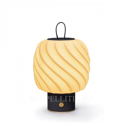 LLADROE POR테이블조명 Ice Cream 미디움 블랙 in 레더 LladrOE Portable Lamp Ice Cream Medium Black in Leather 01952