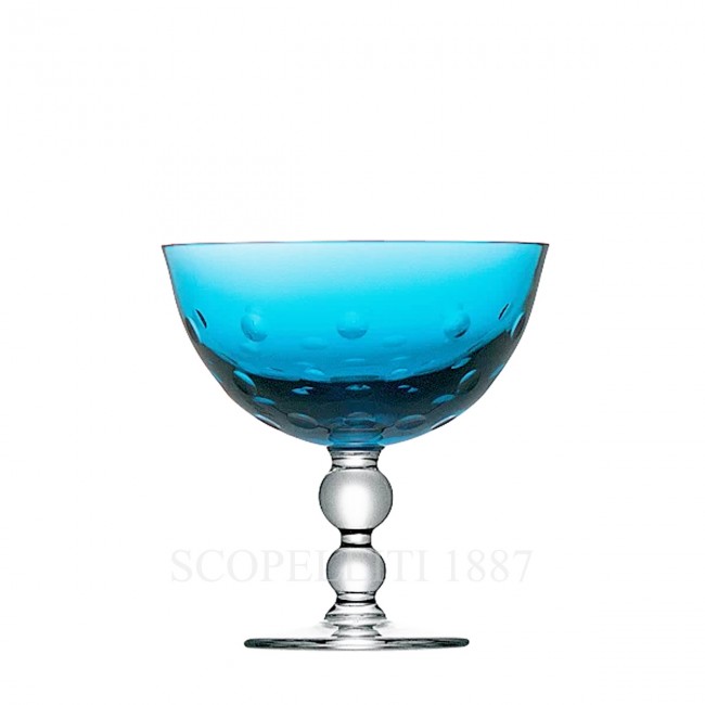 SAINT LOUIS Footed Cup Bubbles Sky 블루 Saint Louis Saint Louis Footed Cup Bubbles Sky Blue 01710