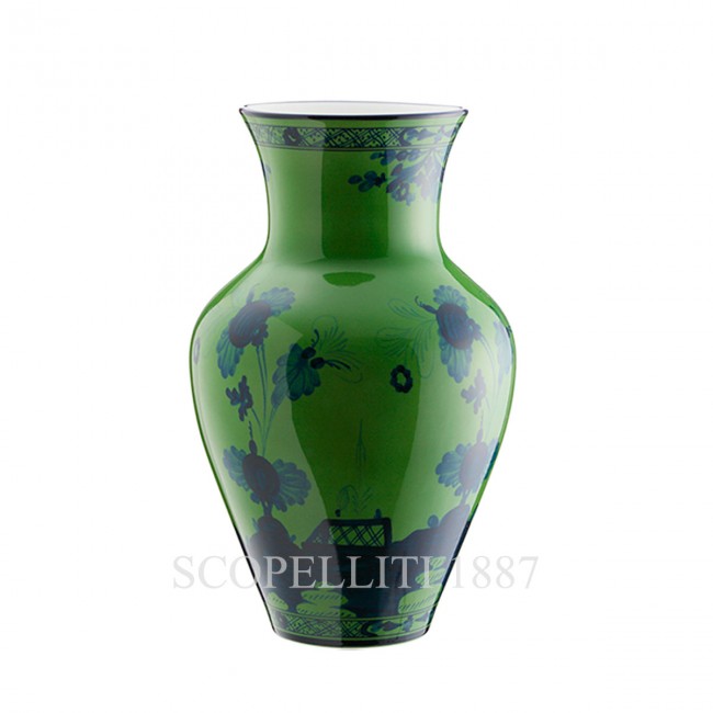 GINORI 1735 라지 Ming 화병 꽃병 오리엔트E Italiano Malachite Ginori 1735 Large Ming Vase Oriente Italiano Malachite 01474