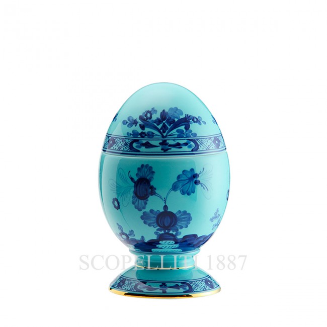 GINORI 1735 라지 커버ED 에그 오리엔트E Italiano Iris Ginori 1735 Large Covered Egg Oriente Italiano Iris 01347