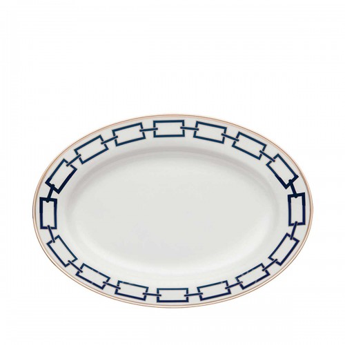 GINORI 1735 Ginori 오발 플래터 미디움 Catene 블루 Ginori 1735 Ginori Oval Platter Medium Catene Blue 01288
