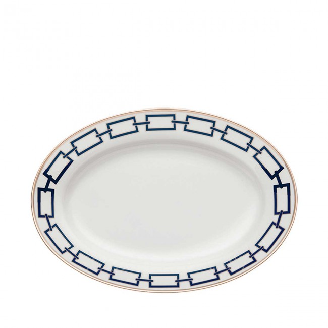 GINORI 1735 Ginori 오발 플래터 미디움 Catene 블루 Ginori 1735 Ginori Oval Platter Medium Catene Blue 01288