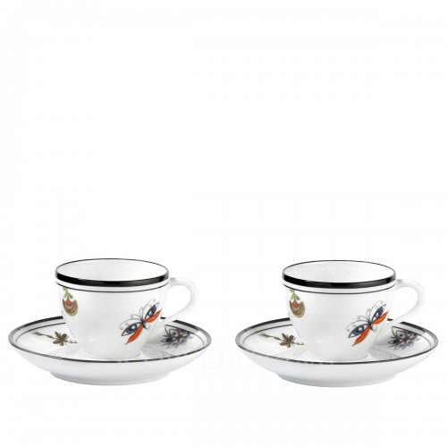 GINORI 1735 Ginori Gift Set of 2 커피잔S Arcadia 화이트 Ginori 1735 Ginori Gift Set of 2 Coffee Cups Arcadia White 01005