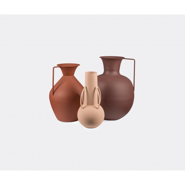 폴스 포텐 Roman 화병 꽃병 브라운 3세트 구성 POLS POTTEN Roman Vase brown  set of three 00637