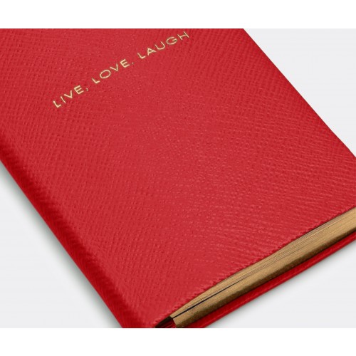스마이슨 Live Love Laugh note book scarlet red Smythson Live Love Laugh note book  scarlet red 00325