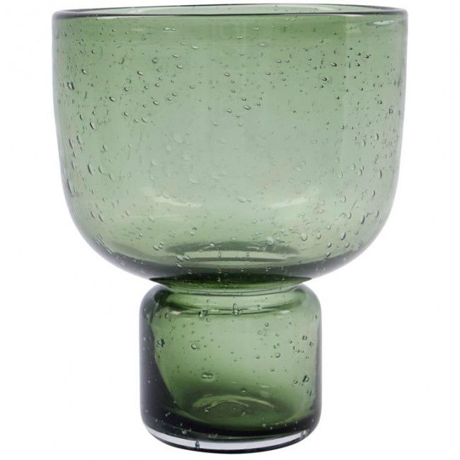 하우스닥터 Farida 화병 꽃병 글라스 17x22 cm 그린 House Doctor Farida Vase Glass 17x22 cm  Green 08321
