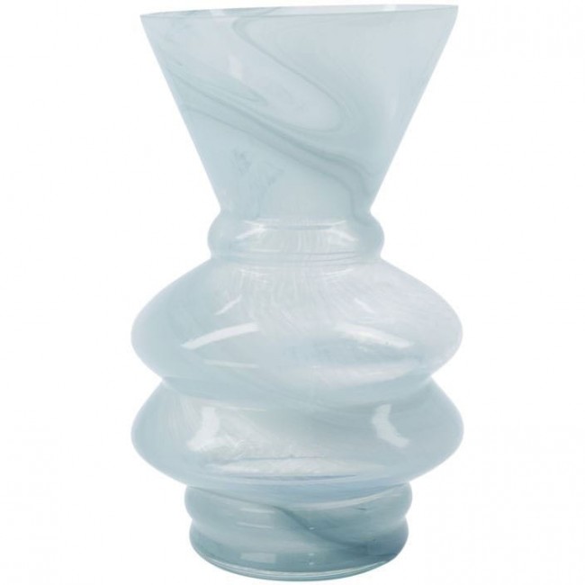 하우스닥터 Viel 화병 꽃병 Mouth Blown 글라스 16x25 cm 블루 House Doctor Viel Vase Mouth Blown Glass 16x25 cm  Blue 08317