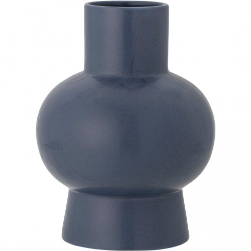 블루밍빌 Iko 화병 꽃병 스톤웨어 19 cm 블루 Bloomingville Iko Vase Stoneware 19 cm  Blue 08278