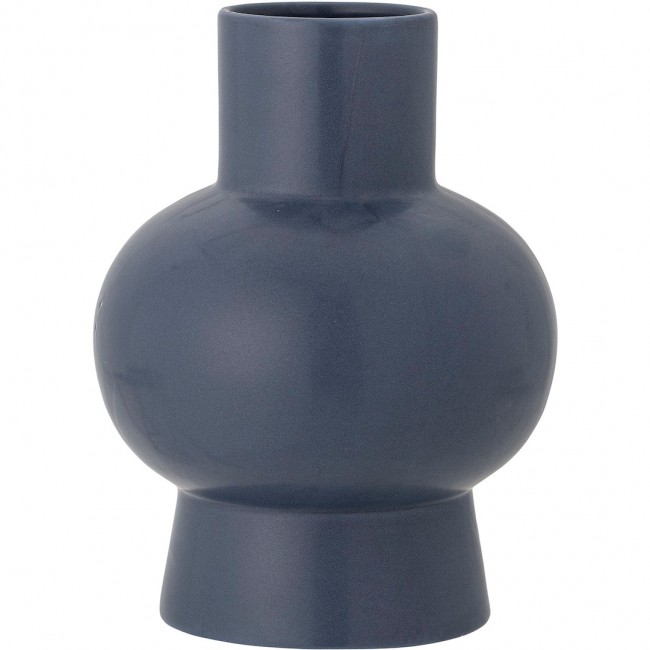 블루밍빌 Iko 화병 꽃병 스톤웨어 19 cm 블루 Bloomingville Iko Vase Stoneware 19 cm  Blue 08278