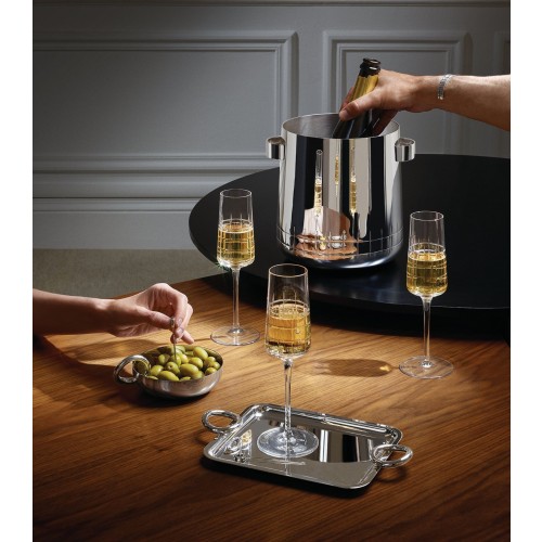 크리스토플레 실버-접시D Graphik 샴페인 Cooler Christofle Silver-Plated Graphik Champagne Cooler 06434