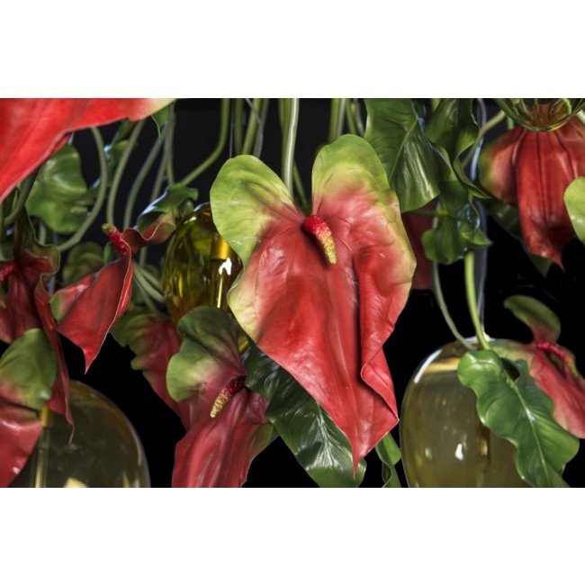 브이지NEWTREND 플라워 Power Red Anthurium & 에그 Lamps 샹들리에 fro. Italy 21038