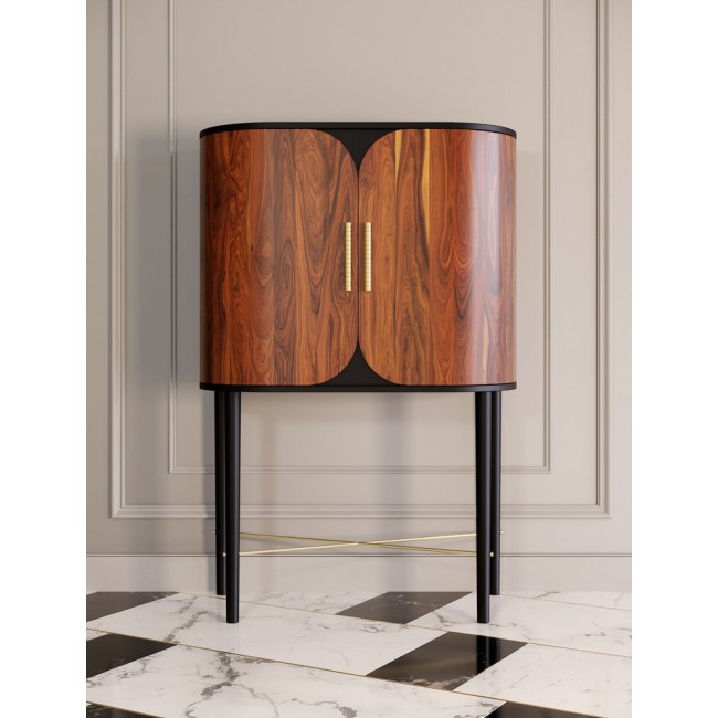 Jetclass Small Azure Bar Cabinet in Exotic Wood Veneer 14257