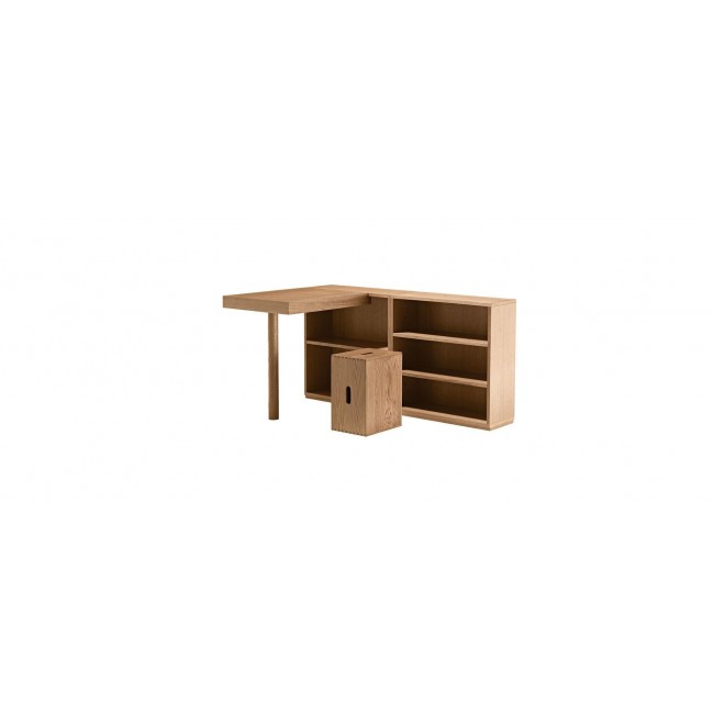 까시나 LC16 Writing Desk and Shelf in Wood by Le Corbusier for 13224