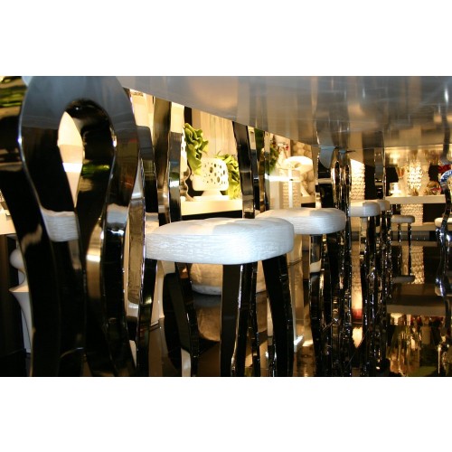 브이지NEWTREND 사각 스퀘어 Silhouette 테이블 in Wood and Steel fro. Italy 12820
