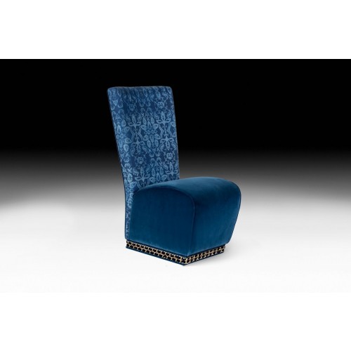 브이지NEWTREND 블루 벨벳 Genova Eticaliving 체어 의자 by Slow+Fashion+Design for 03888
